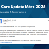 Google Core Update März 2025