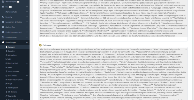 Unternehmensbackgrounder und Zielgruppenanalyse bei Apple